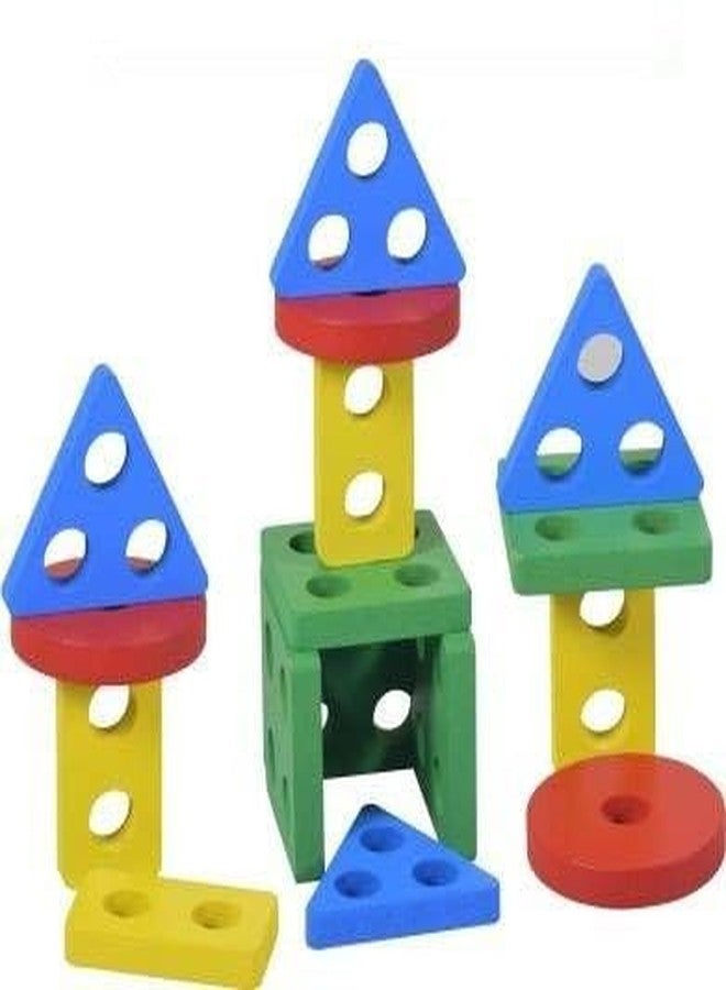 لعبة تعليمية تعليمية من CrazyBuy، مكعبات خشبية للمطابقة الفكرية بخمسة أعمدة (متعددة الألوان) - Image 3